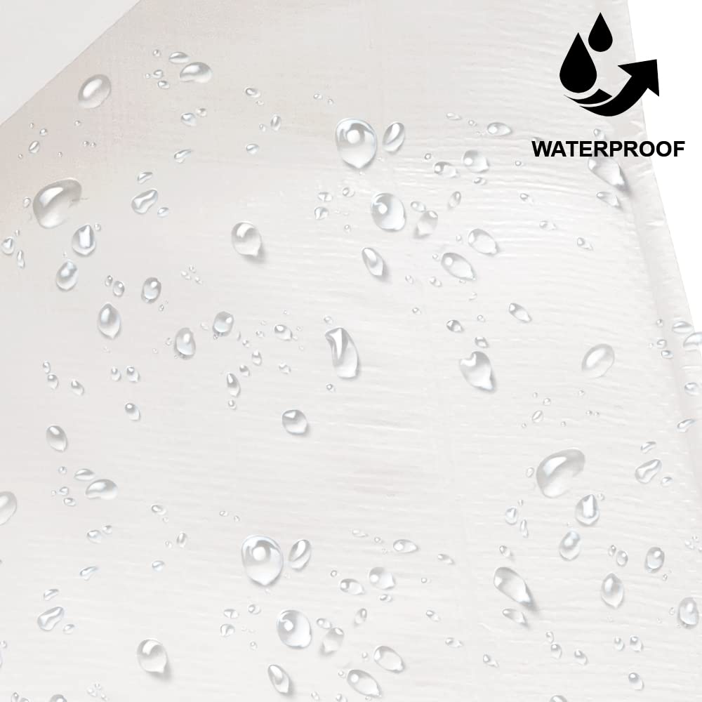 ANSIO Bâche imperméable et résistante 260 g/m² Blanc 3 x 4 m