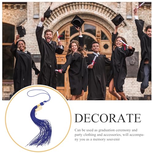 BESTOYARD 24 Pcs 2025 Graduation Cap Tassels, Congrats Grad Hat Decorations for Academic Ceremony, Party Supplies, Memorial Accessories, Blue - Thumbnail 4