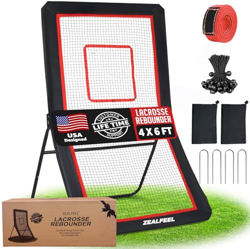 ZEALFEEL Lacrosse Rebounder, 4x6FT Volleyball...