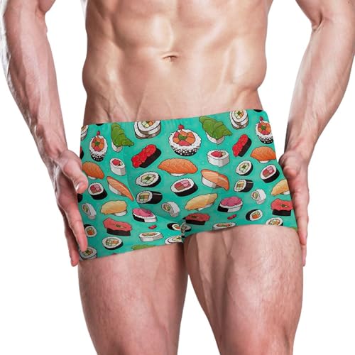 Sushi Food Mens Swim Trunk Swimwear Bathing Suit Swim Brief Square Leg Board Short S B04037702