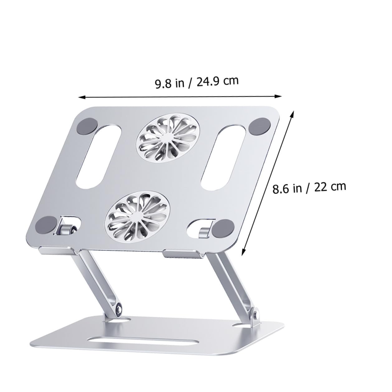 Artibetter Supporto Raffreddamento Laptop in Lega di Alluminio Doppia Ventola, Altezza Regolabile e Struttura Robusta per Laptop e Tablet Fino a 17,3 Pollici