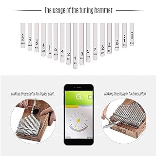 LingTing LT-K17P Piano de pouce 17 clés Kalimba Mbira - Les Beatles, Paul McCartney, John Lennon, RIngo Starr, George Harrison LingTing LT-K17P Piano de pouce 17 clés Kalimba Mbira – Image 6