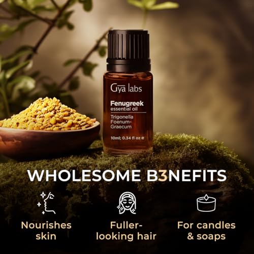 Image of 100% Pure Fenugreek Essential Oil - 0.34 Fl Oz - Fenugreek Oil for Hair, Skin, Diffuser, Aromatherapy & DIY Candle Making Scent