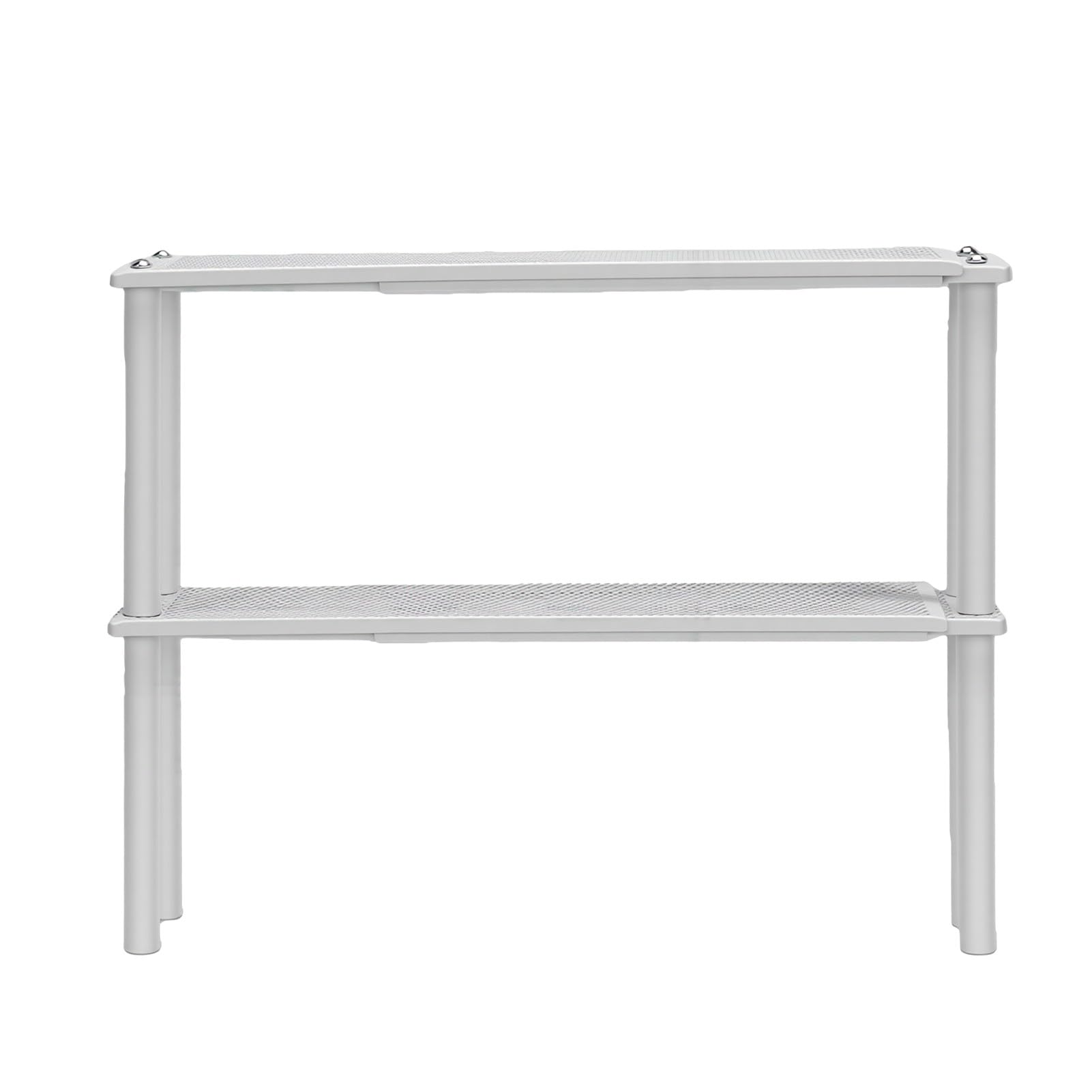 Estante extensible para plantas de balcón y alféizar de ventana Zunate de 2 niveles blanco
