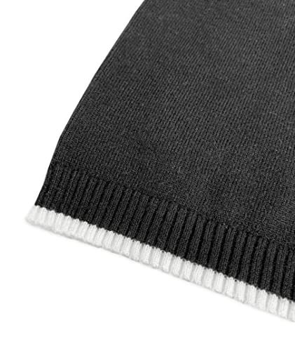 Image of ALWAYS Women's Soft Sweater Knit Shorts - High Waisted Comfortable Lounge Pajama Pants with Two Stripes Black X-Small