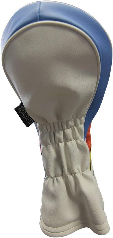 Majek Retro Golf Headcover Limited Edition Vintage Leather Style Psychedelic Colorful Groovy Custom Design #3 & 5 Fairway Wood Head Cover