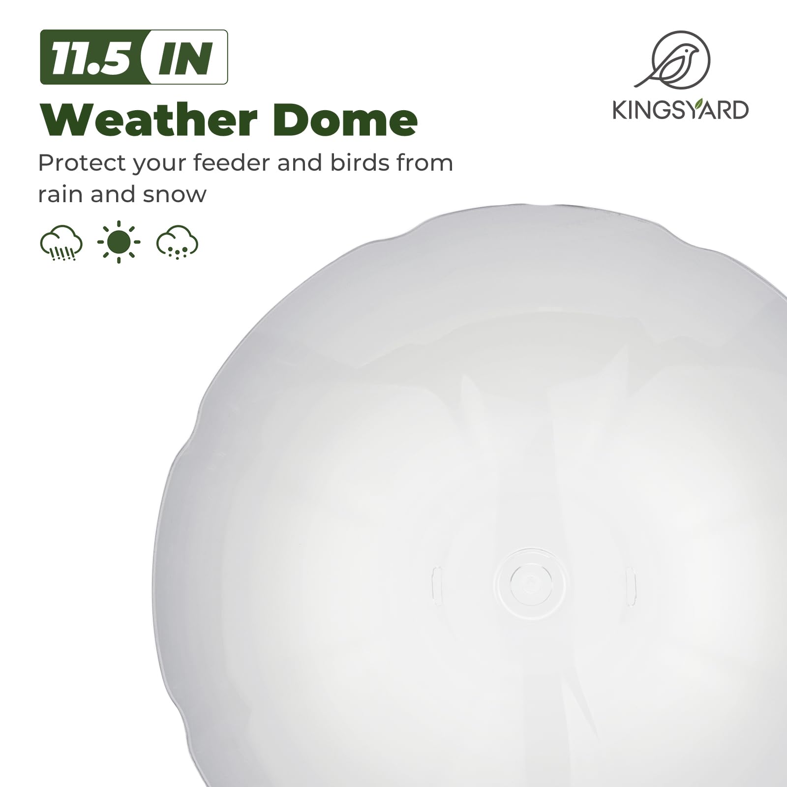 Kingsyard Thistle & Nyjer - Comedero para pájaros para colgar al aire libre, comedero de metal con cúpula resistente a la intemperie y bandeja extraíble, tubo de malla de 14 pulgadas, capacidad de
