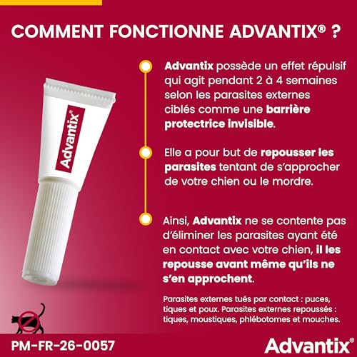 Advantix Petit Chien entre 4 et 10 kg – Pipettes pour chien contre 6 parasites – Traitement en pipette pour une protection en continu pendant 4 semaines – 6 x 1,0 ml – vue 7