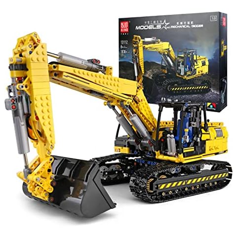 Mould King 13112 Remote Control Excavator Building Toy, APP Control Digger Kits Gift for Assembly Toy Collection Fans Cover