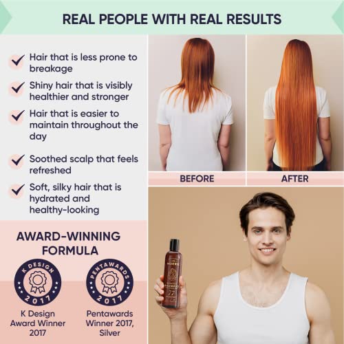 Moerie Volumizing Shampoo And Conditioner For Hair Loss - 100% Natural Hair Thickening Treatment With 77 Fulvic Minerals, 18 Amino Acids & 5 Vitamins For Thick, Long, Luscious Hair, 2 X 8.5 Fl Oz #TOP3