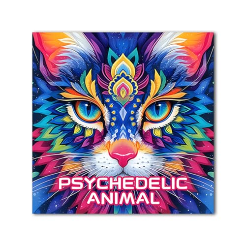 Adult Colouring Books, Animal Colouring Book for Adults with 20 Patterns, Cat Mandala Colouring Books for Adults, Women Men Stress Relief, Gifts