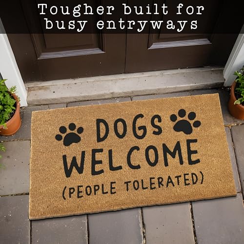 Dogs Welcome People Tolerated Door Mat 30x17 Inch, Funny Dog Doormat for Covered, Hope You Like Dogs Doormat, Welcome Coir Mat, Welcome Mat Front Door by MAINEVENT - Image 3
