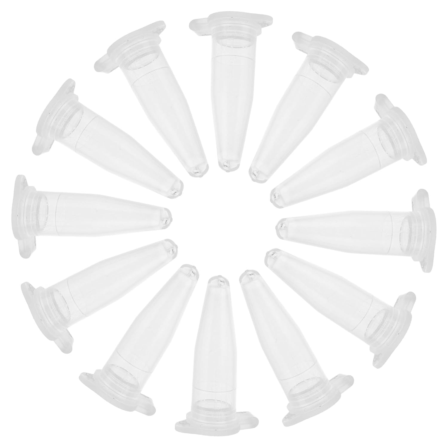 Zerodeko 1000pcs 0.2ml Plastic Centrifuge Tubes with Locking Caps, Mini Test Tubes for Laboratory Storage and Sample Testing