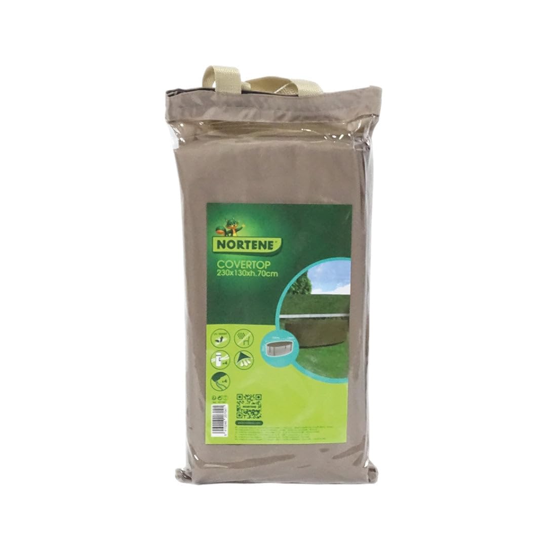 Nortene | Funda Protectora Mesa Ovalada Exterior | Impermeable | Anti-UV | 230x130x70 cm