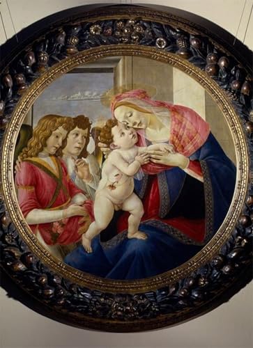Tableau Marie à l'enfant Botticelli pour une décoration chambre vintage et apaisante