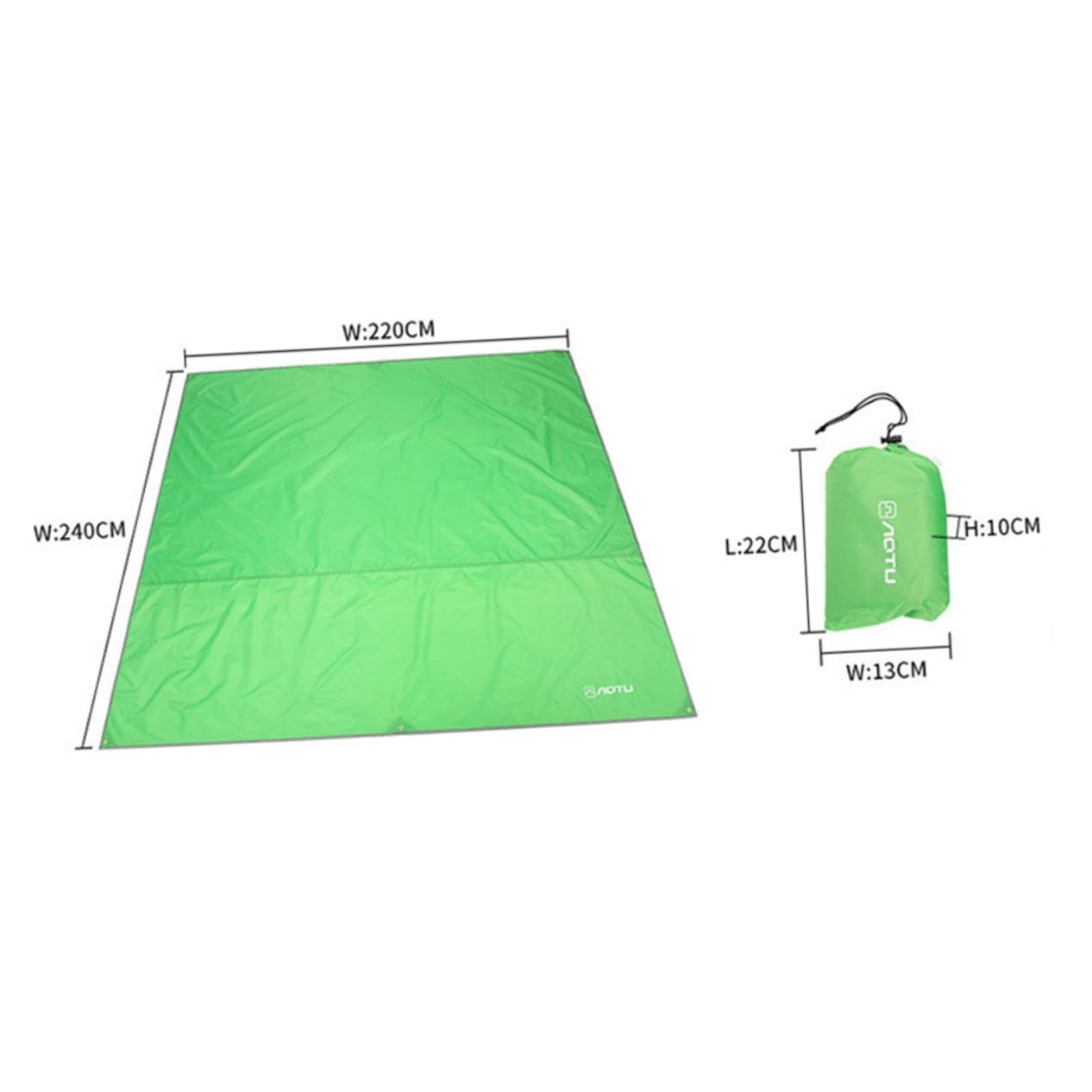 Abaodam Outdoor Canopy Tent Footprint Tarp Groundsheet Mat Multi-use Sunshade Shelter for Camping Picnics and Rain Army Green