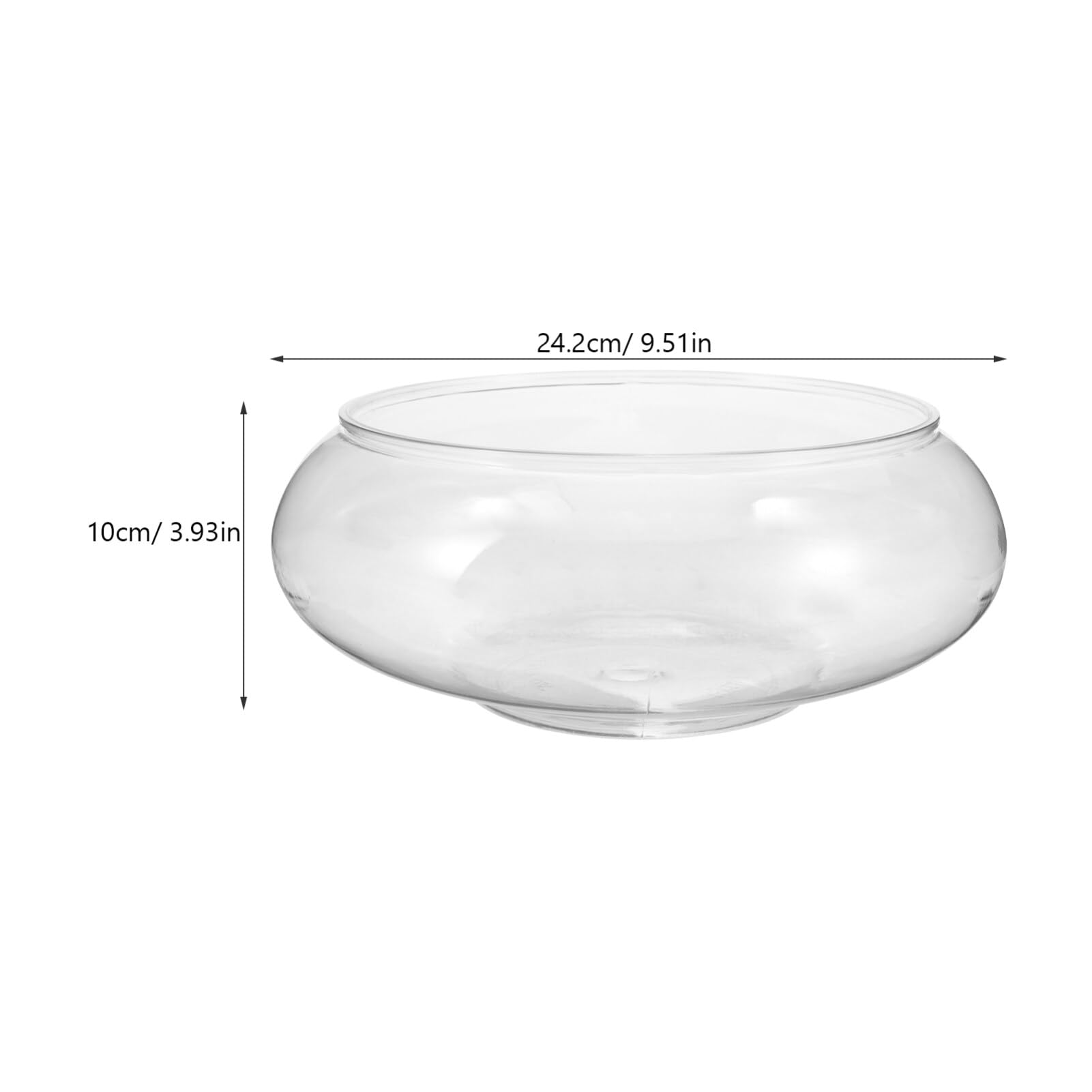 Happyyami Florero De Cristal De Boca Ancha Florero Redondo Terrario Macetero Hidropónico Suculento Pecera Recipiente Floral para Mesa De Boda Centro De Mesa Decoración del Hogar
