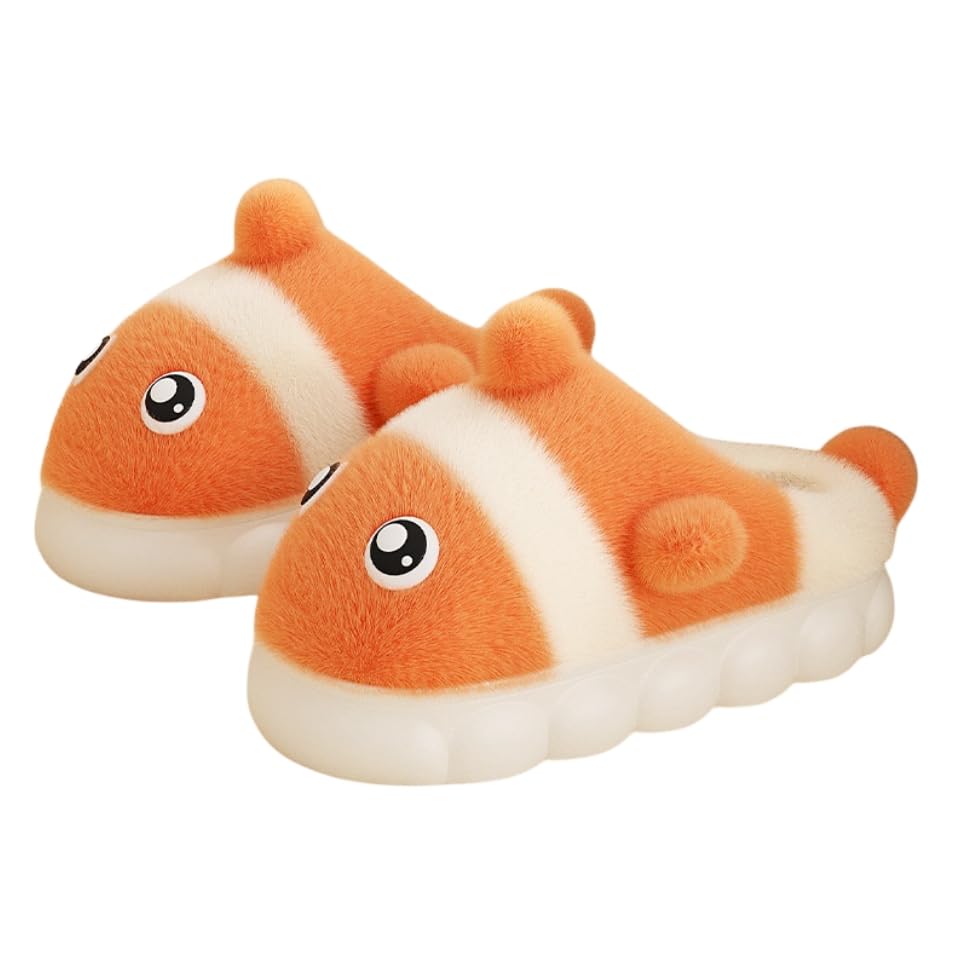 Slippers for Women Cute Shark Warm Slippers Fuzzy House Shoes Winter Warm Slip on Shoes