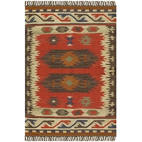 CASAVANI 2x18 Kilim Rug Red & Multicolor Cover