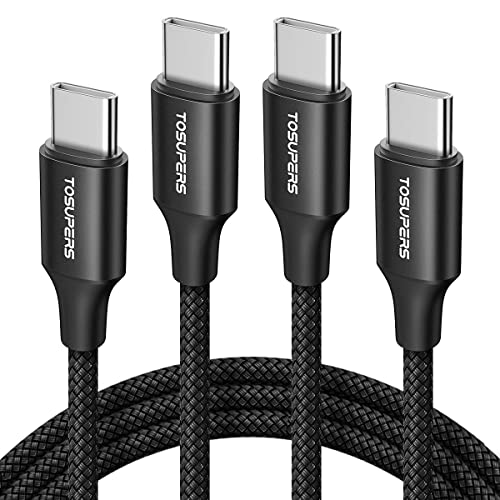 Tosupers [6.6Ft 2-Pack] Usb C To Usb C Cable Fast Charging 60W, Pd Type C Charger Cord Nylon Compatible With Samsung Galaxy S23 S22 S21 S21+ S20 Fe Note 20 Ultra Plus 5G, Pixel 7 6 Pro 6A 5 4 3 3A Xl #TOP14