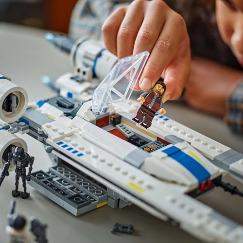 LEGO Star Wars 75399 U-Wing Starfighter Ribelle - Astronave Giocattolo da Costruire con Funzione Swing-Wing, 3 Minifigure e 1 Droide K-2SO - Regalo per Bambini da 8 Anni Fan della Stagione 2 di Andor - Immagine 3