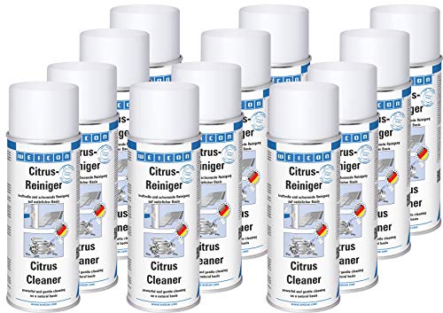 WEICON Citrus-Reiniger 12er Set |400 ml Spray | Allzweckreiniger | Universalreiniger | Entfernt Fett, Öl, Schmierstoffe, Klebstoffreste UVM. von Metall, Glas, Fenstern, Keramik, Kunststoff usw.
