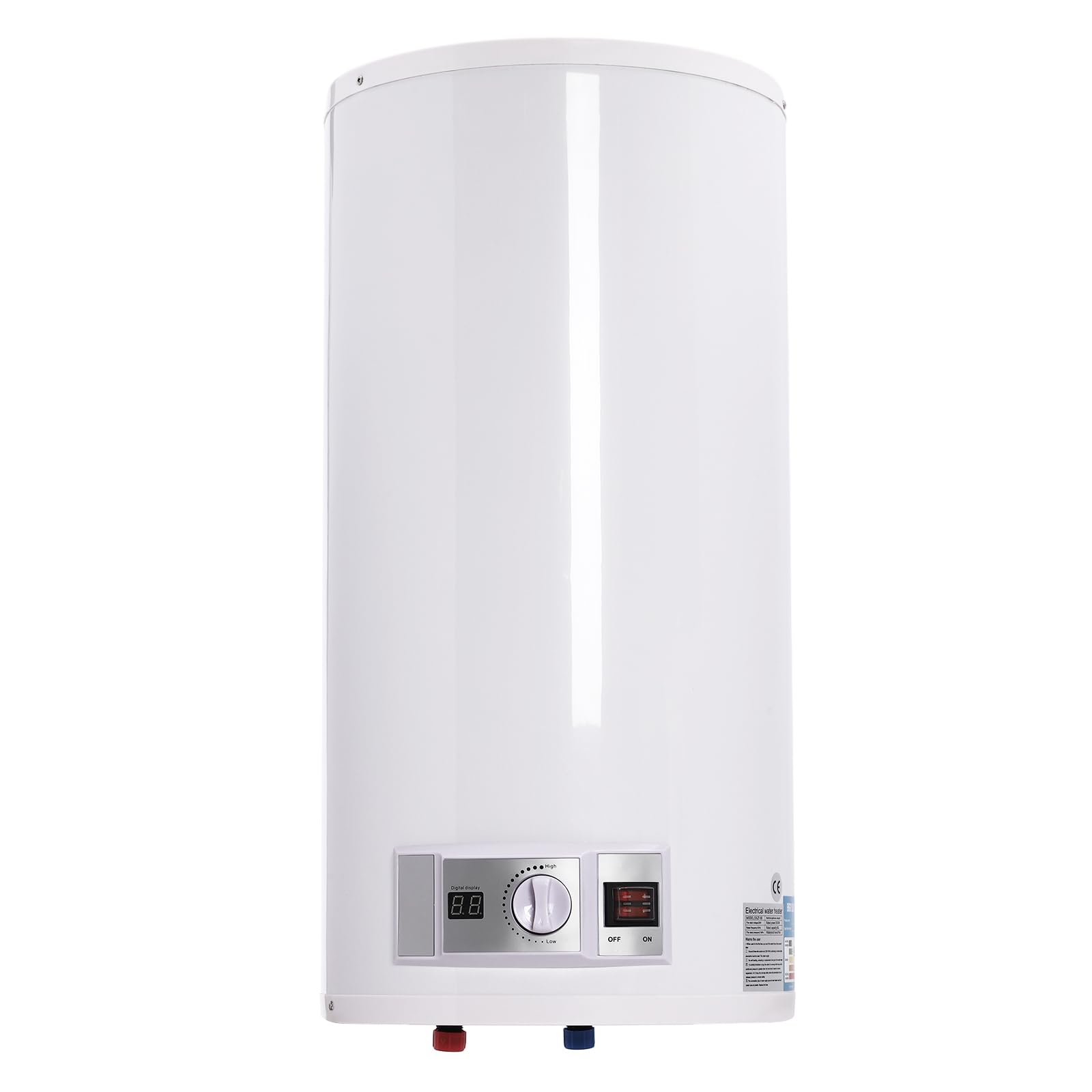 Chauffe-eau 80 l - 2000 W - Chauffe-eau à eau chaude - Stockage suspendu - Avec douchette à main, support de douchette et robinet - Affichage de la température LED