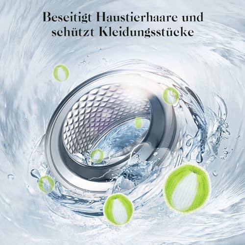 12 Stücke Tierhaarentferner Waschmaschine, Fusselbälle Waschmaschine, Haarentferner Tierhaare, Haarfänger für Wäschetrockner, Wiederverwendbar Fusselbälle für Hundehaarentferner Katzenhaar