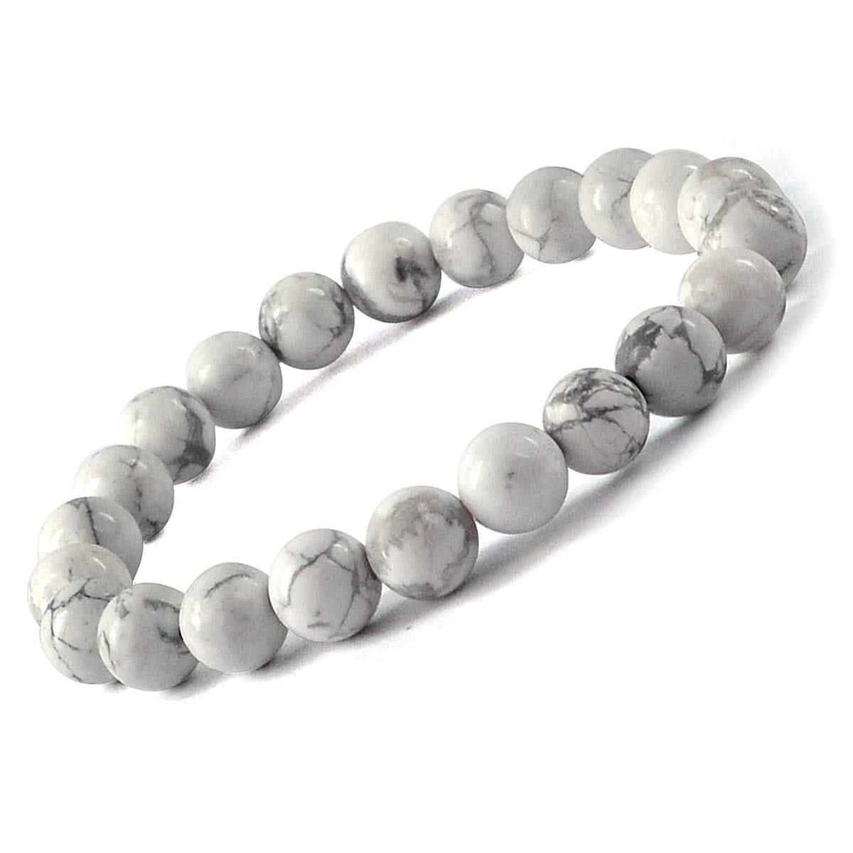 Reiki Crystal Products Howlite Bracelet Natural Crystal Stone 8Mm Beads Bracelet Round Shape For Reiki Healing And Crystal Healing Stone Bracelet (B08PYP1TJ8) Amazon Price History, Amazon Price Tracker