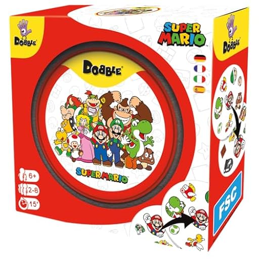 Asmodee, Dobble Super Mario, Juego Definitivo de Observación y Velocidad para Familias y Niños, A Partir de 7 Años, De 2 a 8 Jugadores, 15 Minutos por Partida, Multilengüaje (Incluye Español) | Ya disponible en tu tienda friki favorita! En mundofriki.es! Asmodee, Dobble Super Mario, Juego Definitivo de Observación y Velocidad para Familias y Niños, A Partir de 7 Años, De 2 a 8 Jugadores, 15 Minutos por Partida, Multilengüaje (Incluye Español) | Ya disponible en tu tienda friki favorita! En mundofriki.es!