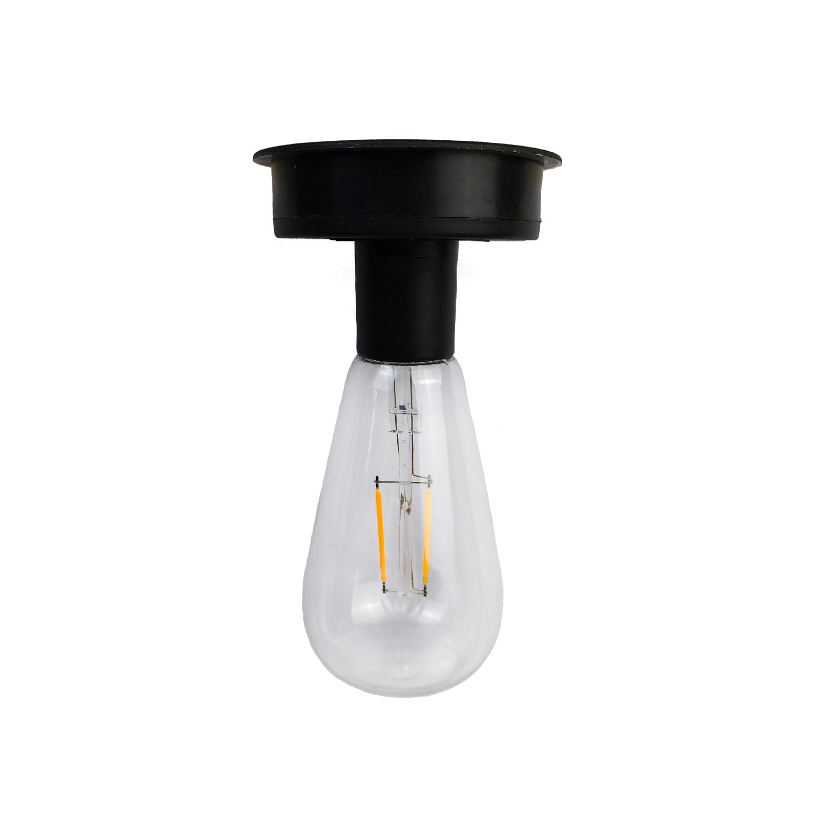 Solar Powered Light Bulb, Waterproof Solar-Powered Light Bulbs, Replacement Top with Warm White LED for DIY Outdoor Solar Lanterns, Garden, Backyard and Courtyard (A)