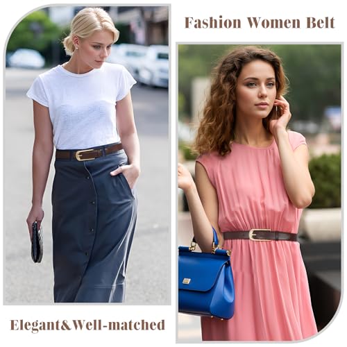 Women's Leather Belts for Jeans Pants Dress Fashion Ladies Waist Belts with Gold Buckle4