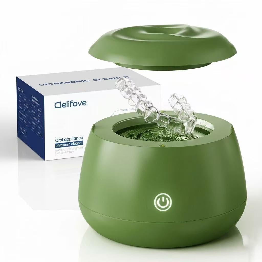 Máquina limpiadora ultrasónica de retenedores de 48 kHz para dentaduras postizas y alineadores, para protectores bucales, protectores nocturnos, bandejas dentales, aparatos ortopédicos, cepillos de