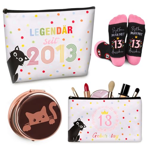 TUZELIYA 2026 Originelle 13 Jahre Mädchen Geschenk 4 Stück Geburtstagsgeschenk für Damen Lustige Geschenke für 2013 Mädchen Tochter Freundin Schwestern