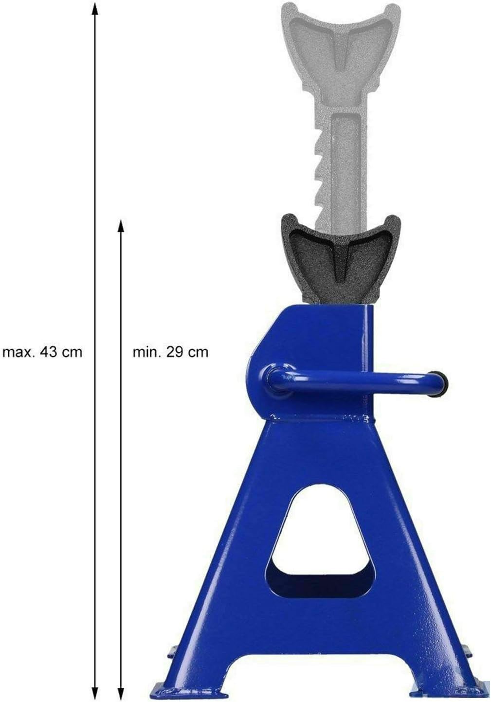 Chandelles D'Essieu 3T - Lot De 2 - Hauteur Réglable 285-430mm - Sécurité Intégrée