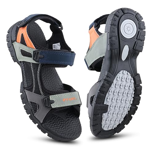 Image of FUEL Sandals & Floaters for Mens & Boys Comfortable & Lightweight Dailywear, Anti-Skid Flexible & Breathable for Running, Walking Stylish Casual Sandal for Outdoor Footwear For Gents (Rambo-01)