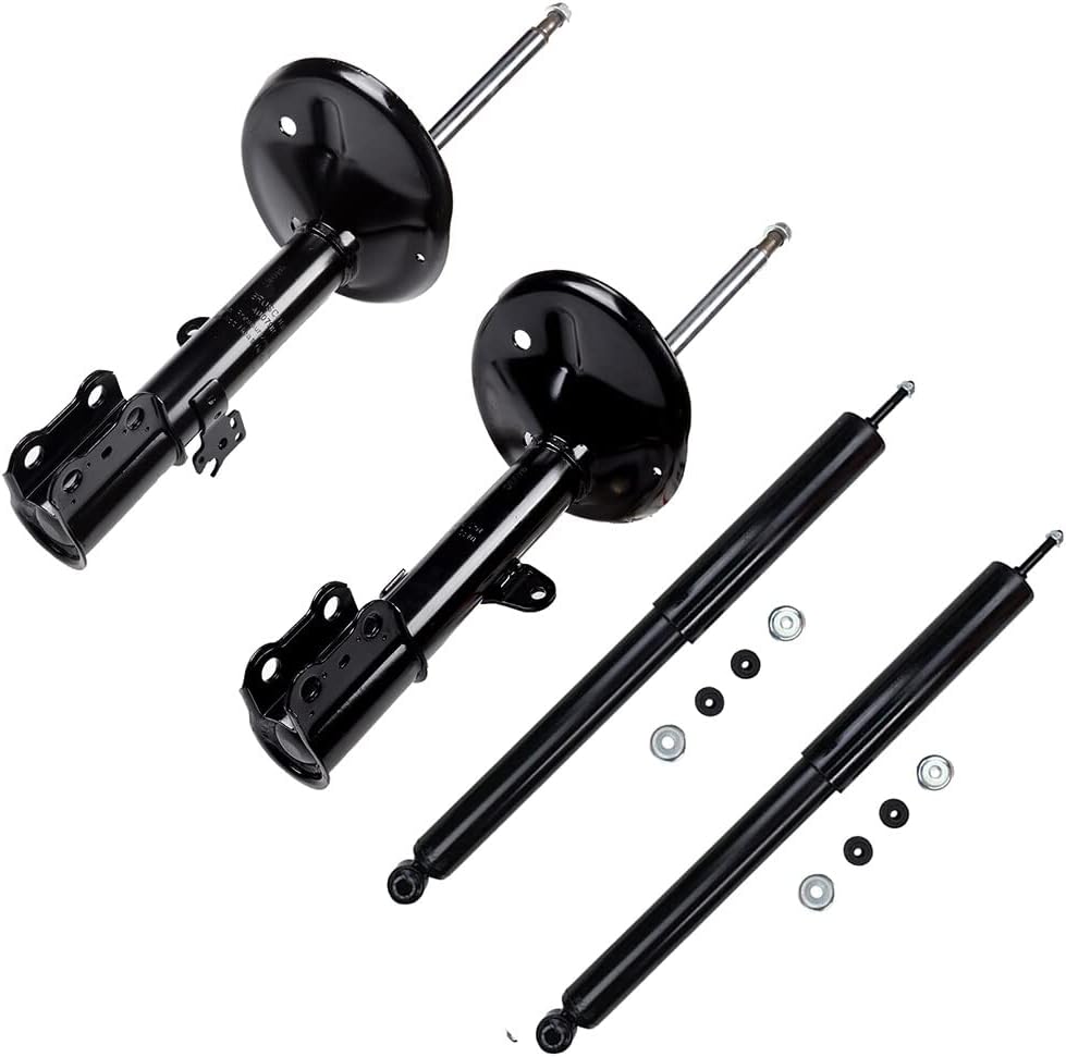Front and Rear Shock Set, 343272 Gas Strut Shock Absorber Fits for 2001-2005 for Toyota RAV4 Base Sport Utility 4-Door, 2005 for Toyota RAV4 L Sport Utility 4-Door, Set of 4