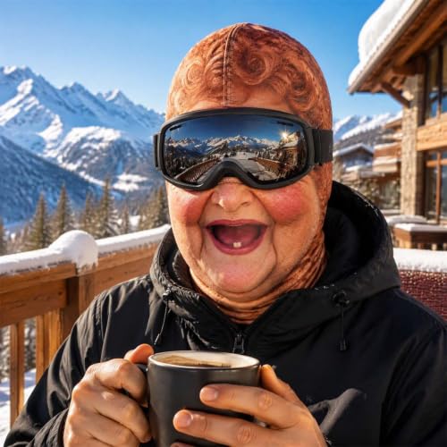 Funny Old Man Ski Mask Balaclava, Realistic Full Face Cover for Men Women - image 7