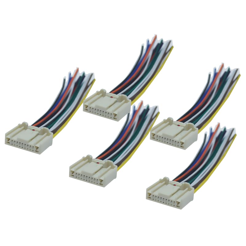 5pcs Car for Audio Stereo Wiring Harness Adapter Plug for Nissan/Infiniti OEM Factory Radio CD - (Color Name: 5 Pieces)