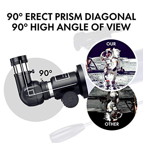 ESSLNB Astronomie-Teleskop für Erwachsene, mit K4/10/20-Okularen, Rot Punktsucher, 70 mm, Erect-Image Anfänger, Teleskop… – Bild 5