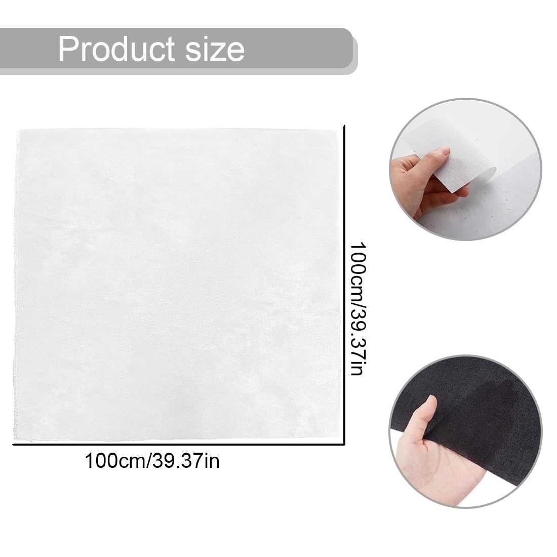 2 Piezas Entretela Termoadhesiva Premium Tela de Entretela de Plancha Ligera No Tejida para Manualidades Entretela Adhesivatela no tejida para pliegues de planchado costura ropa reforzada