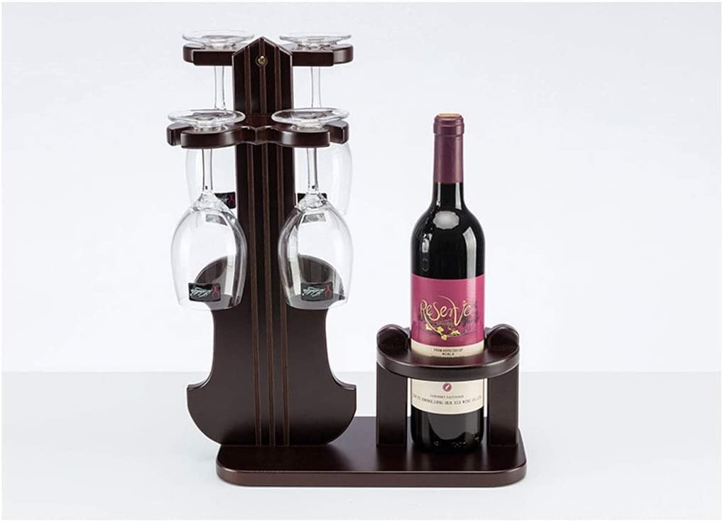 ZUMAHA Weinflaschenhalter Robustes und langlebiges Weinregal Weinschrank aus Holz 4 Getränkehalter Arbeitsplatte Kreativer Getränkehalter Weinhalter Freistehender Boden Basteln