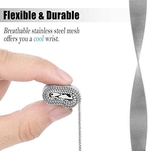 Image of Magnetic Milanese Metal Chain Watch Band - Adjustable Loop Strap | Compatible With Noisefit Endure Watch Only