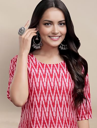 Image of Dream Beauty Fashion Women's Polyester Round Neck 3 /4 Sleeve Casual Straight Kurti (Kurti-Parent-1)