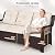 HOMREST 6 Pieces Patio Furniture Set, Wicker Patio Conversation Sets, Outdoor Sectional Rattan Sofa Chairs with Coffee Table, High Back, Ottoman, Cushions for Porch, Deck, Garden, Backyard (Beige)