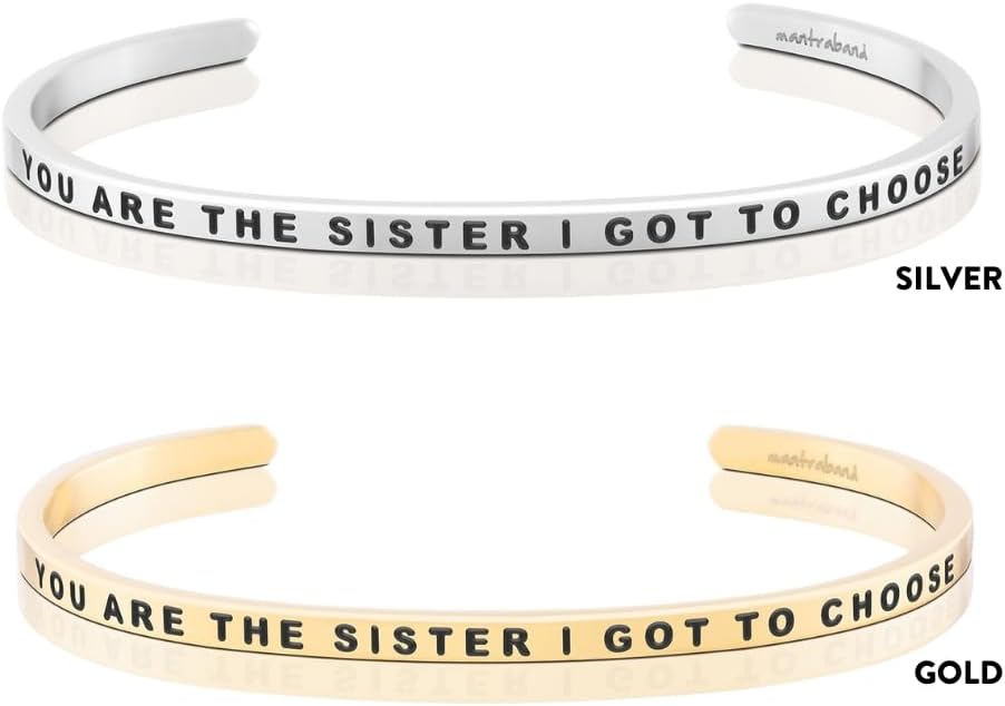 MantraBand Bracelets - Inspirational Engraved Adjustable Mantra Band Cuff Bracelet - Silver color - Gifts for Women… - Image 2