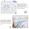 Joyreap 2-Piece Cotton Quilt Set Twin, Vibrant Ocean Theme Starfish Whale Crab Printed on White, Smooth Soft Quilt Bedspread Bed Cover for All Season, 1 Quilt and 1 Pillow Sham- 68x86 inches #3