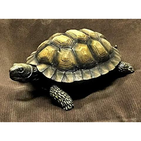Elaan31 Ultra-realistic Cute Decorative Turtle Statue Indoor Outdoor Garden 9" Inch Cover
