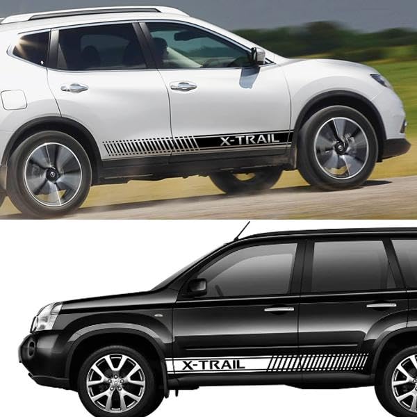 Amazon.co.jp: エクストレイル ステッカー 2枚 ホワイト ロゴ サイド