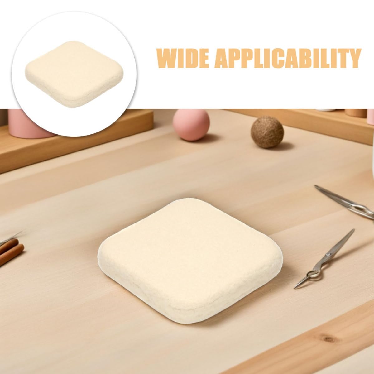 FOMIYES Almohadilla de Fieltro de Lana 20x20 Cm para Fieltrar Aguja, Base Resistente para Manualidades Diy, Tablero de Fieltrado para Principiantes y Profesionales